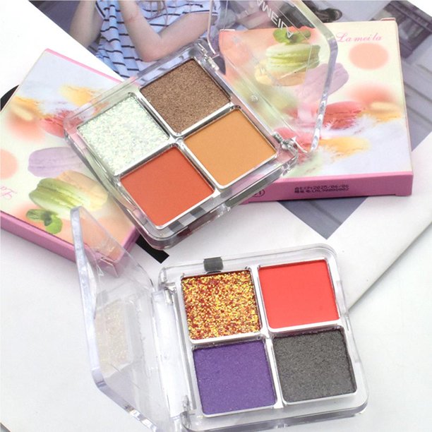 4 Colors Eyeshadow Palette Cosmetic Holographic Eyeshadow Palette