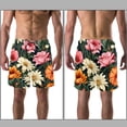 thumbnail image 3 of luoweisi Men's Beach Shorts Quick Dry Swim Trunks with Mesh Lining Flower L, 3 of 5