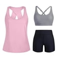 thumbnail image 3 of Jsaierl Womens 2 Piece Tankini Swimsuits Tummy Control Summer Vacation Print Push Up Swimwear Full Coverage Modest Beachwear with Boyshorts Tankini Bathing Suits S-3XL, 3 of 6