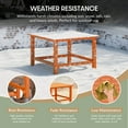 thumbnail image 6 of WestinTrends Malibu Low Outdoor HDPE Square Patio Coffee Table, Orange, 6 of 15