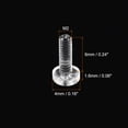 thumbnail image 2 of Unique Bargains M2x6mm Plastic Phillips Bolts PC Pan Head Machine Screws Transparent 50 Pack, 2 of 5