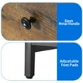 thumbnail image 4 of Dextrus 67 Inch L Shaped Desk with LED Light and Power Outlets, Computer Desk with Drawer, Office Desk, Rustic Brown, 4 of 14