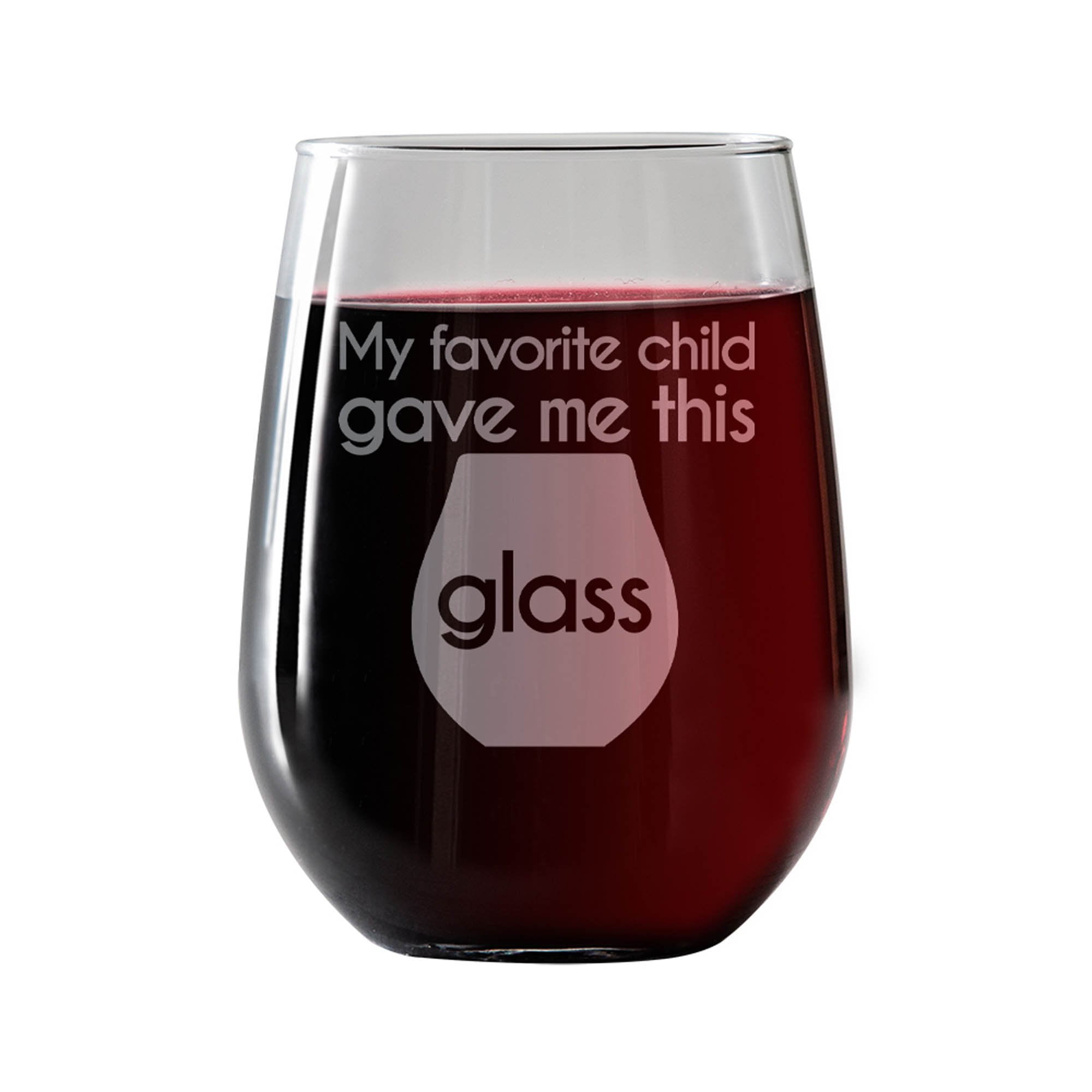 Best Mom & Dad Gifts My Favorite Child Gave Me This Funny Wine Glass Son Kids 21 OZ Christmas Gift for Parents Gag Present Idea from Daughter 