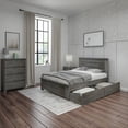 thumbnail image 5 of Max & Lily Full Size Bed Frame with Storage Drawers, Solid Wood Platform Bed for Kids, 5 of 8