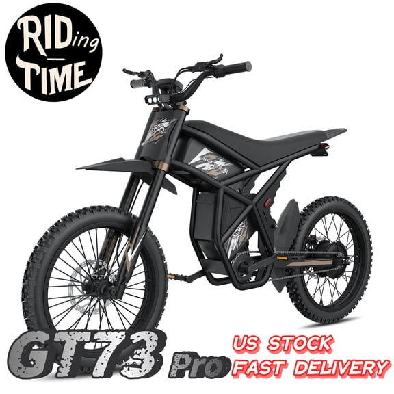 Riding'Times GT73 Pro Electric Bike for Adults, 3000W Motor, 60V 36Ah Dual Battery, 46 MPH, 25" Tires, Hydraulic Brakes, City Commuter E-Bike with Turn Signals, UL 2849