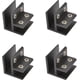 thumbnail image 1 of Paquete de 4 abrazaderas de vidrio ajustables de 90 grados, abrazadera de estante de vidrio de aleación de aluminio, conector de soporte para vidrio de 8 a 10 mm de espesor, color negro, 1 of 5