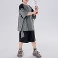 thumbnail image 6 of Shachafan Summer Boys Breathable Sport Short Sleeve Tee And Shorts Two Piece Outfit For Play And Summer Comfort Toddler Beach Clothes, 6 of 8