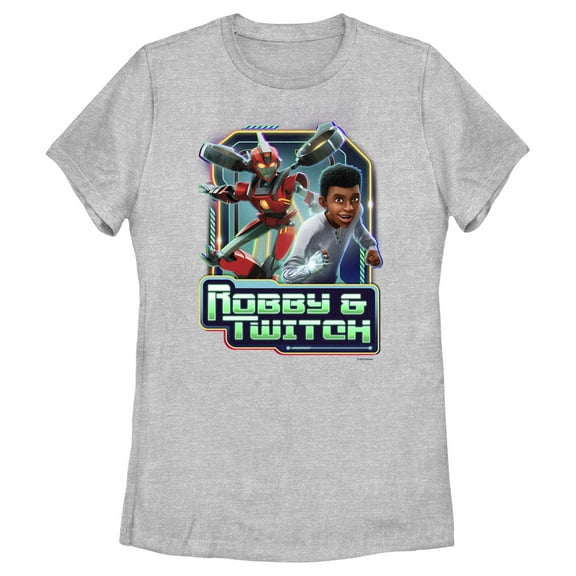 Women's Transformers: EarthSpark Robby and Twitch  Graphic Tee Athletic Heather Medium