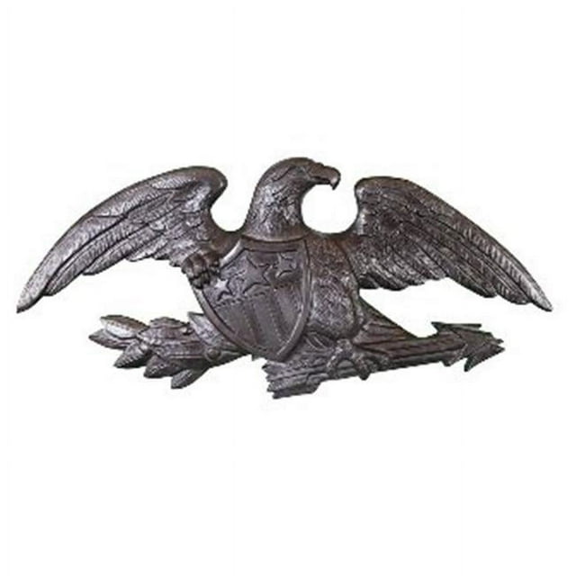 Montague Metal Products WE-23-SI 23 In. Deluxe Swedish Iron Flagpole Wall Eagle