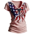 thumbnail image 5 of USA 250th Anniversary Shirt Independence Days Womens T Shirts Graphic Tee Crew Neck Short Sleeve Pink Top XXXL, 5 of 5