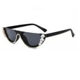 thumbnail image 2 of Dazzle Rhinestone Half Frame Cat Eye Sunglasses, 2 of 9
