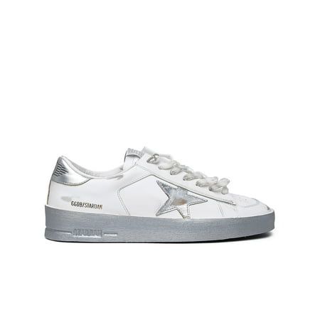 

GOLDEN GOOSE WHITE LEATHER STARDAN SNEAKERS