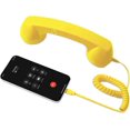 thumbnail image 1 of Retro Phone Handset, Type-C Telephone Style Landline Handle Receiver, Vintage Telephone to Landline Adapter, Connect to Cell Phones, with Answer Button, Microphone Speaker (Yellow), 1 of 8