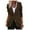 Coffee, variant on YOUSNH Women's 2024 Fall Business Casual Long Sleeve Notch Lapel Trendy Work Jackets Outerwear Women's Blazers Jackets Brown XXL