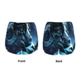 thumbnail image 5 of Picia Celestial Ram Night Sky Pattern Women's 2 in 1 Athletic Running Shorts High Waisted Workout Casual Gym Sweat Shorts with Comfy Liner Zipper Pockets-X-Large, 5 of 9