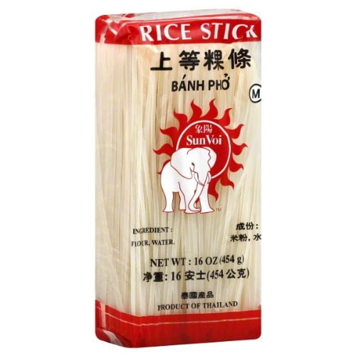 Bahn Pho Sun Voi Rice Noodles, Medium 3mm, 16 Oz