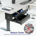 thumbnail image 4 of VIVO Black Dual Level 16" Pull Out Under Desk Storage Drawer Set without Shell, 4 of 8