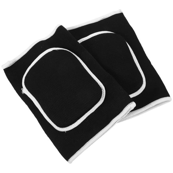 HIAKDOFT 1 Pair Girls Volleyball Knee Pads Black Color Curved Shape for Training