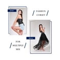 thumbnail image 6 of MISS MOLY Womens Overbust Corset Astronomy Print Party Bustier Top Gothic Lace up Lingerie Waist Cincher Basques Outfit, 6 of 6