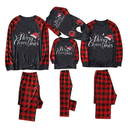 

Calsunbaby Christmas Family Matching Pajamas Sets Dad Mom Kid Baby Cartoon Printed Sleepwear Homewear Sets