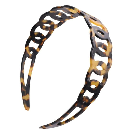 French Amie Loops Yellow Tokyo 1 1/2" Wide Celluloid Handmade Headband