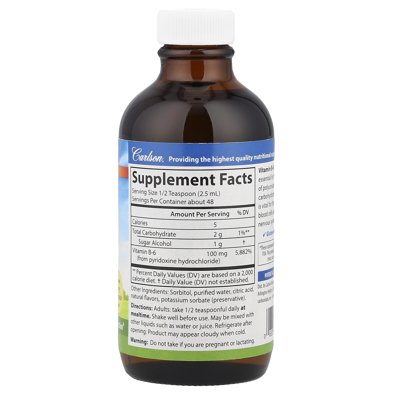 Carlson Laboratories Vitamin B-6 Liquid 4 oz Liquid