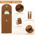 thumbnail image 3 of Funda de Reloj de Terciopelo Uxcell, Estuche de Viaje para Reloj Portátil, Bolsa de Almacenamiento Suave para Reloj con Almohadilla Interior de Botón a Presión para Regalo de Hombres y Mujeres, Marrón, 3 of 6