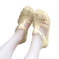 thumbnail image 3 of HUANBAI Girls Sandals For Toddlers And Kids Comfortable Breathable Summer Casual Party Shoes For Girls Age 2 10 With Soft Sole Easy To Pair With Dresses And Outfits 4.5-5 years, 3 of 6