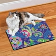 thumbnail image 2 of Chic Vintage Paisley Dog Bowl Mat - Elegant Ethnic Print, Large Feeding Placemat, 2 of 5