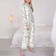 thumbnail image 5 of Wukai Cartoon House Print Women's Pajama Set - Soft Long Sleeve Sleepwear for Comfort and Style-Small, 5 of 9