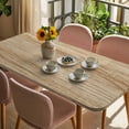 thumbnail image 3 of Country Farmhouse Table Cloths for 3 Foot Rectangle Tables, Vintage Brown Wooden Grain Patio Waterproof Elastic Fitted Tablecloths, Washable Rectangular Table Cover for Camping, 3 of 8