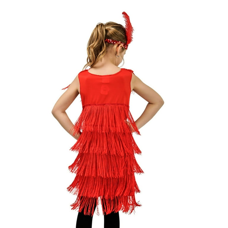 Flapper Dress Red Childrens Costume Flapper Dress Red Childrens Costume