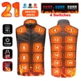 thumbnail image 2 of Superoferta 21 ZONAS DE CALEFACCIÓN Chaleco calefaccionado para hombres y mujeres Chaqueta calefactable de invierno Chaleco térmico autocalentable con USB Chaqueta calefactora, 2 of 5
