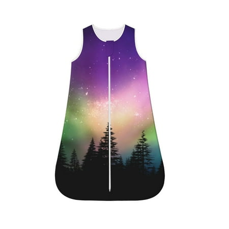 

Honeii Northern Lights Print Unisex Babies Sleepbag Wearable Blanket Baby Sleeveless Sleeping Bag-Large