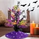 thumbnail image 5 of Falda de árbol de Navidad con copo de nieve y lentejuelas - Falda de árbol morado con purpurina para decoración navideña, tallas 18" 24" 48", fibra de poliéster brillante, 5 of 7