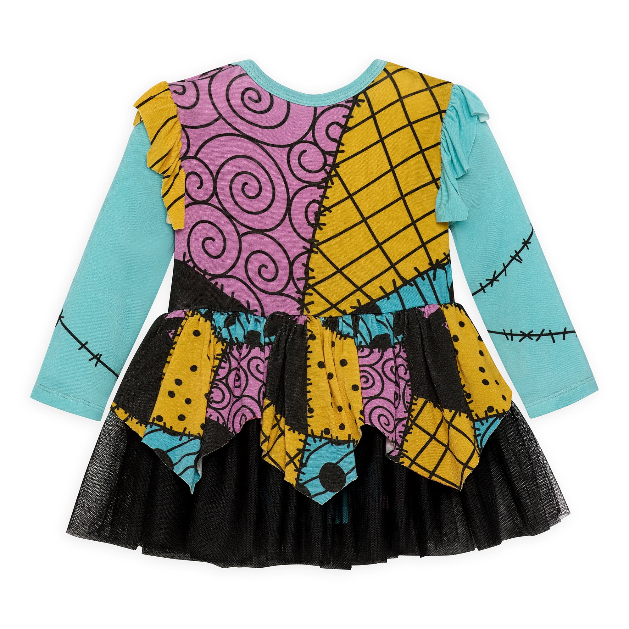 Nightmare Before Christmas Baby Girls Cozy and Comfortable Viscose Cosplay Dress, Sizes 0/3M-24M