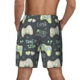 thumbnail image 4 of Goofa Gamers Printed Men's Swim Trunks Board Shorts Quick Dry Mens Swimming Trunks with Compression Liner,Breathable Fit Hawaii Beach Shorts-, 4 of 9
