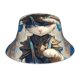 thumbnail image 1 of Balery Exotic Blue Cat Sombreros para el sol para hombre y mujer, sombrero de pescador con UPF 50+, 1 of 6