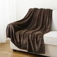 thumbnail image 3 of Battilo Brown Throw Blanket,Soft Chenille Knit Throws for Couch Bed, Fall Blanket,51"x67", 3 of 9