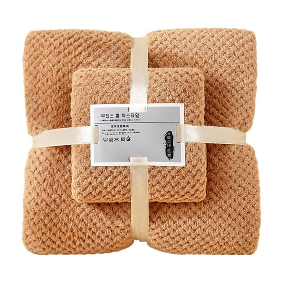 Hiroekza Bath Towel Set Of 2, Coral Fleece Washcloths and Bath Towel Set, Large Thick Soft Bath Towels Clearance, Towels for Bathroom