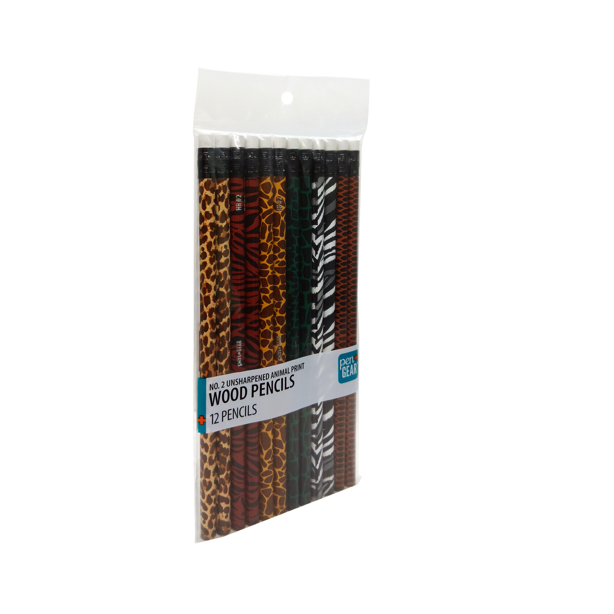 Lápices de Madera Pen+Gear con Estampado Animal, #2 HB, Multicolor, 12 Piezas 7