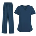 thumbnail image 2 of Ropa de Trabajo de Enfermera Fernando Uniforme Médico para Mujer Spa de Belleza L Azul Oscuro, 2 of 7