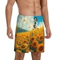 thumbnail image 5 of KLL Clear Sky Sunflower for Men's 1-Pack Shorts,Sleep Pajama Shorts for Men Soft Pj Shorts Men's Pajama Bottoms Sleepwear -XX-Large, 5 of 7