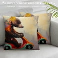 thumbnail image 3 of Orinice Bear Toy Car Child Graphic Decorative Cushion Throw Pillow Cover for Home Couch Living Room Bed Sofa - High-Quality Short Plush Material with Zipper Closure 1PC 12x12in, 3 of 5