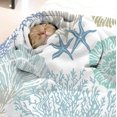 thumbnail image 7 of Fleece Throw Blanket Super Soft Warm Flannel Nautical Coastal Blankets for Couch, Sofa Bed, Cozy,Fuzzy and Lightweight,Ocean Coral Beach Blue Teal,50x60 Inches, 7 of 7