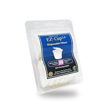 EZ-Cup Paper Filters (50 Filters), Paper filters for use with Perfect Pod's EZ Cup refillable cup. By Perfect