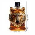 thumbnail image 4 of Wolf Head Whiskey Bottle – High Borosilicate Glass Liquor Decanter with Stylish Creative Design, Decorative Spirits Bottle for Home Bar, Gifting, and Wine or Whiskey Serving, 4 of 8