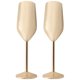 thumbnail image 3 of Juego de 2 copas de champán de acero inoxidable irrompibles, de oro cepillado, para bodas, copas de champán para brindar, copas para beber vino de boda, 3 of 7