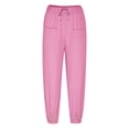 thumbnail image 4 of Sngxgn Womens Wide Leg Pants High Waisted Joggers Loose Lounge Pants(Pink,XXL), 4 of 8
