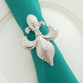 thumbnail image 6 of Fennco Styles Classic Fleur De Lis Metal Napkin Rings, Set of 4, 6 of 6